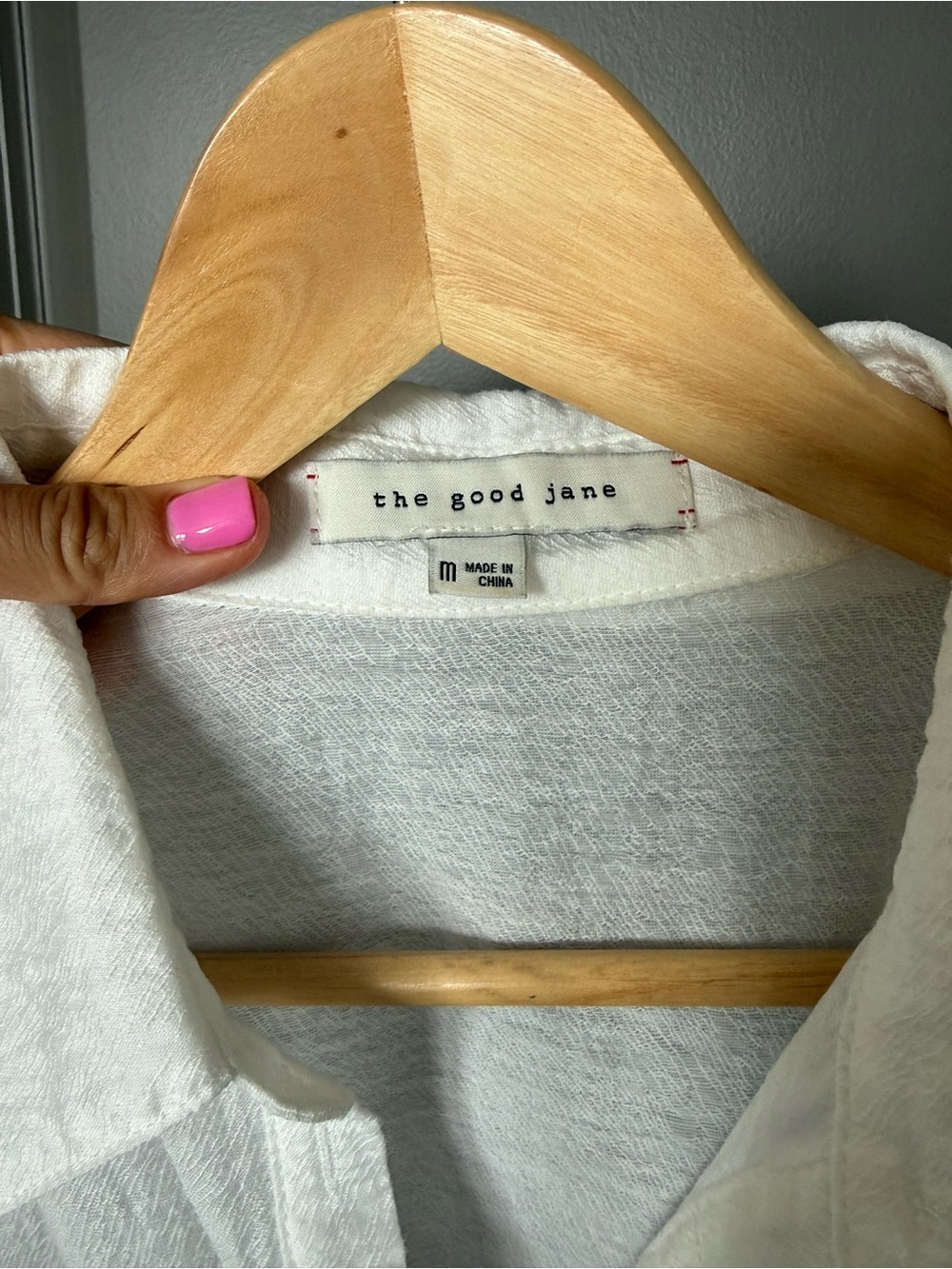 White Ruffle Button-Front Top - White - Picture 4 of 5